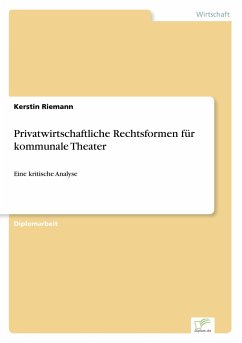 Privatwirtschaftliche Rechtsformen für kommunale Theater - Riemann, Kerstin