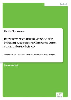 Betriebswirtschaftliche Aspekte der Nutzung regenerativer Energien durch einen Industriebetrieb - Stegemann, Christof
