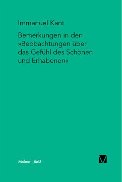 Bemerkungen in den »Beobachtungen über das Gefühl des Schönen und Erhabenen« (eBook, PDF) - Kant, Immanuel