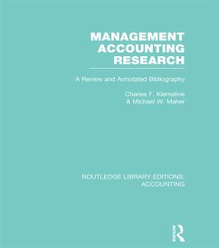 Management Accounting Research (RLE Accounting) (eBook, ePUB) - Klemstine, Charles; Maher, Michael