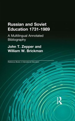 Russian and Soviet Education 1731-1989 (eBook, PDF) - Zepper, John T.; Brickman, William W.