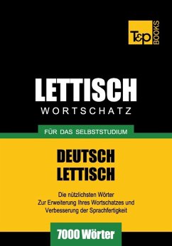 Cover Wortschatz Deutsch-Lettisch für das Selbststudium - 7000 Wörter (eBook, ePUB)