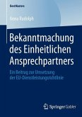 Bekanntmachung des Einheitlichen Ansprechpartners