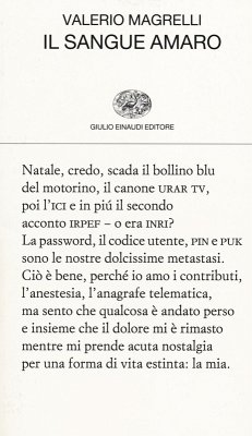 Il sangue amaro - Magrelli, Valerio