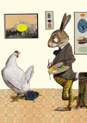 Osterhase, Postkarten Osterhase, Postkarten