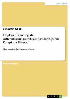 Employer Branding als Differenzierungsstrategie für Start Ups im Kampf um Talente (eBook, PDF) Employer Branding als Differenzierungsstrategie für Start Ups im Kampf um Talente (eBook, PDF)