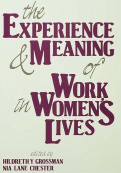 Cover The Experience and Meaning of Work in Women's Lives (eBook, PDF)