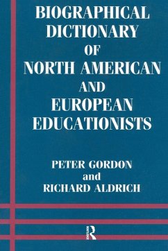 Cover Biographical Dictionary of North American and European Educationists