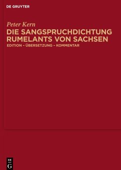 Die Sangspruchdichtung Rumelants von Sachsen