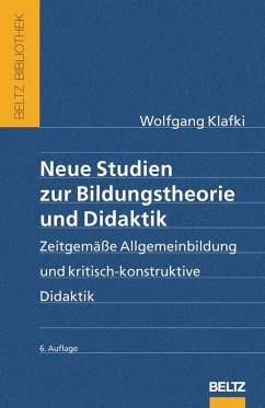 Neue Studien zur Bildungstheorie und Didaktik (eBook, PDF) - Klafki, Wolfgang