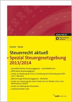 Cover Steuerrecht aktuell Spezial Steuergesetzgebung 2013/2014