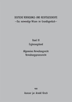 Deutsche Verfassungs - und Rechtsgeschichte Band III (Ergänzungsbund) - Kirsch, Arnold
