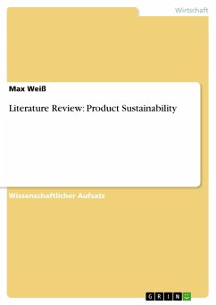 Literature Review: Product Sustainability