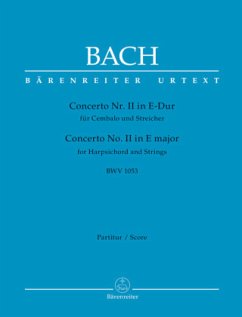 Cover Concerto Nr. II für Cembalo und Streicher E-Dur BWV 1053, Partitur