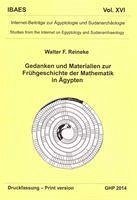 Gedanken Und Materialien Zur Frühgeschichte Der Mathematik in Ägypten - Reineke, Walter F.
