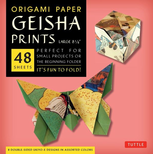 Origami Paper - Geisha Prints - Large 8 1/4 - 48 Sheets