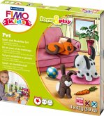 FIMO ofenhärtende Modelliermasse FIMO kids 8034 Set Haustiere, 4 x 42g, Modellierstab, Anleitung FIMO ofenhärtende Modelliermasse FIMO kids 8034 Set Haustiere, 4 x 42g, Modellierstab, Anleitung