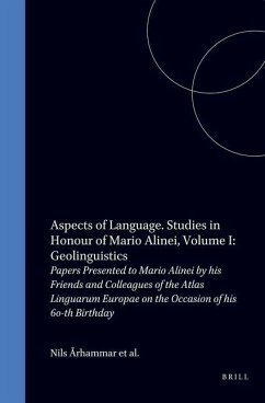 Cover Aspects of Language. Studies in Honour of Mario Alinei, Volume I: Geolinguistics
