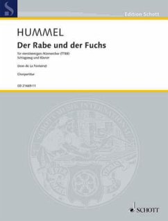 Der Rabe und der Fuchs, gemischter Chor (SATB) a cappella, Chorpartitur - Hummel, Bertold