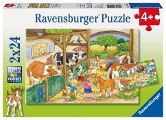 Ravensburger 09195 - Fröhliches Landleben, Puzzle 2 x 24 Teile
