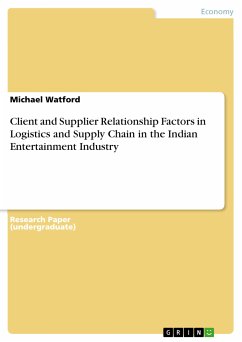 Client and Supplier Relationship Factors in Logistics and Supply Chain in the Indian Entertainment Industry (eBook, PDF)