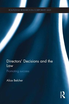 Directors' Decisions and the Law (eBook, PDF) - Belcher, Alice