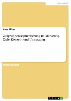 Zielgruppensegmentierung im Marketing. Ziele, Konzept und Umsetzung - Filler, Ines