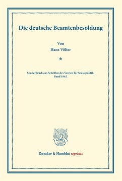 Die deutsche Beamtenbesoldung. - Völter, Hans