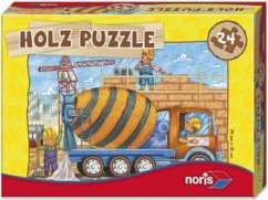 Noris 606031292 - Holzpuzzle 24 tlg. Baustelle