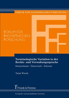 Terminologische Variation in der Rechts- und Verwaltungssprache - Wissik, Tanja