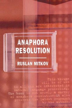 Anaphora Resolution (eBook, ePUB) - Mitkov, Ruslan
