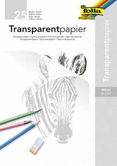 Cover Folia Transparentpapierblock 80g/m², DIN A3, 25 Bogen, weiß transparent