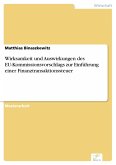 Wirksamkeit und Auswirkungen des EU-Kommissionsvorschlags zur Einführung einer Finanztransaktionssteuer (eBook, PDF)