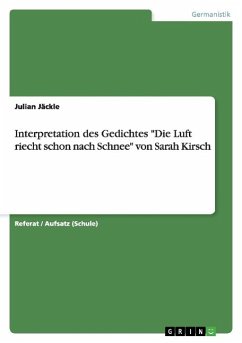 Interpretation des Gedichtes 