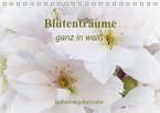 Blütenträume - ganz in weiß / Geburtstagskalender (Tischkalender immerwährend DIN A5 quer)