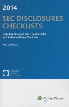 SEC Disclosures Checklists [With CDROM] - Mackey, Paul A.