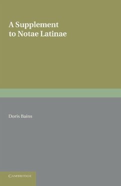 Cover A Supplement to Notae Latinae