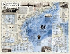 National Geographic: Shipwrecks of the Northeast Wall Map - Laminated (36 X 28 Inches) - National Geographic Maps