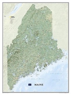 National Geographic Maine Wall Map - Laminated (30.25 X 40.5 In) - National Geographic Maps