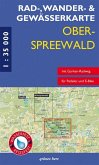 Rad-, Wander- und Gewässerkarte Oberspreewald; . Rad-, Wander- und Gewässerkarte Oberspreewald; .