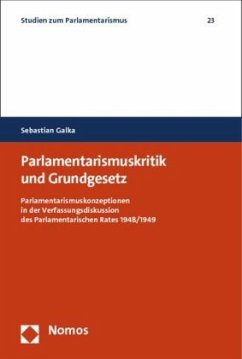 Parlamentarismuskritik und Grundgesetz - Galka, Sebastian