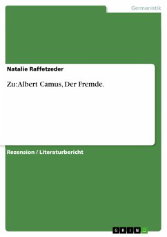 Zu: Albert Camus, Der Fremde. (eBook, PDF) - Raffetzeder, Natalie