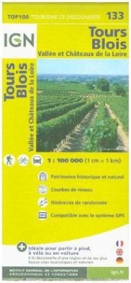 Cover IGN Karte, Tourisme et découverte Tours, Blois