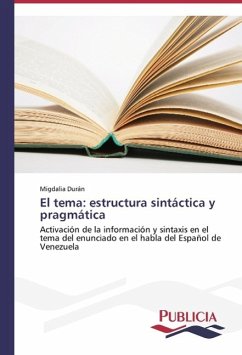 El tema: estructura sintáctica y pragmática