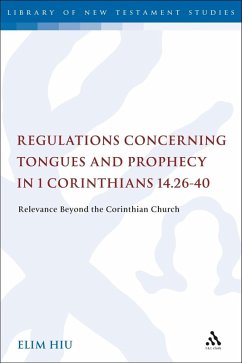 Cover Regulations Concerning Tongues and Prophecy in 1 Corinthians 14.26-40 (eBook, PDF)