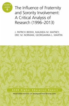 Cover The Influence of Fraternity and Sorority Involvement (eBook, ePUB)