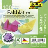 Folia Faltblätter 70g/m² 10x10cm, 100 Blatt farbig