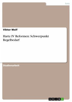 Hartz IV Reformen: Schwerpunkt Regelbedarf - Wolf, Viktor