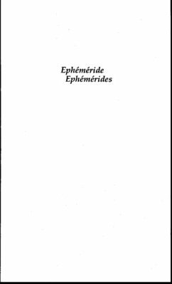 Cover EPHEMERIDE EPHEMERIDES (eBook, PDF)