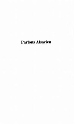 Cover PARLONS ALSACIEN (eBook, PDF)